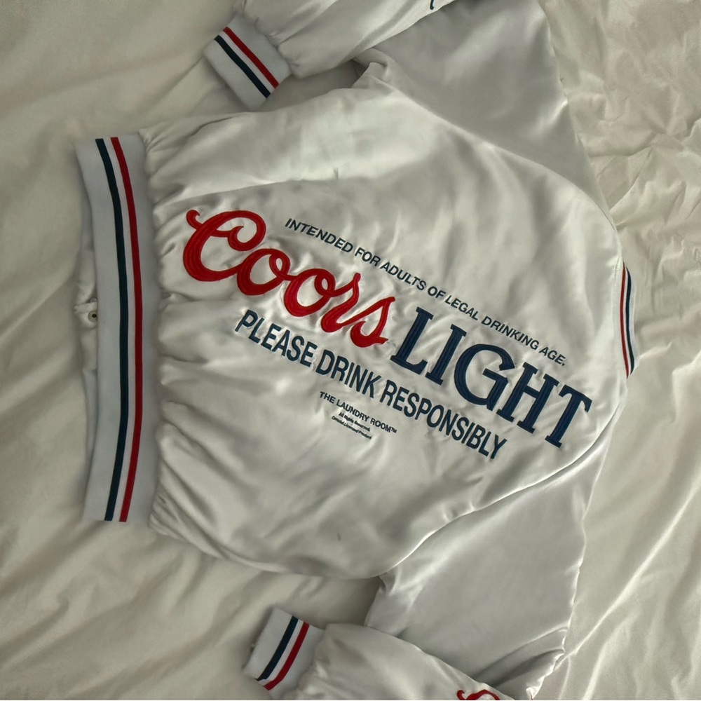 The Laundry Room Coors Light White Varsity Jacket - Picture 6 of 7